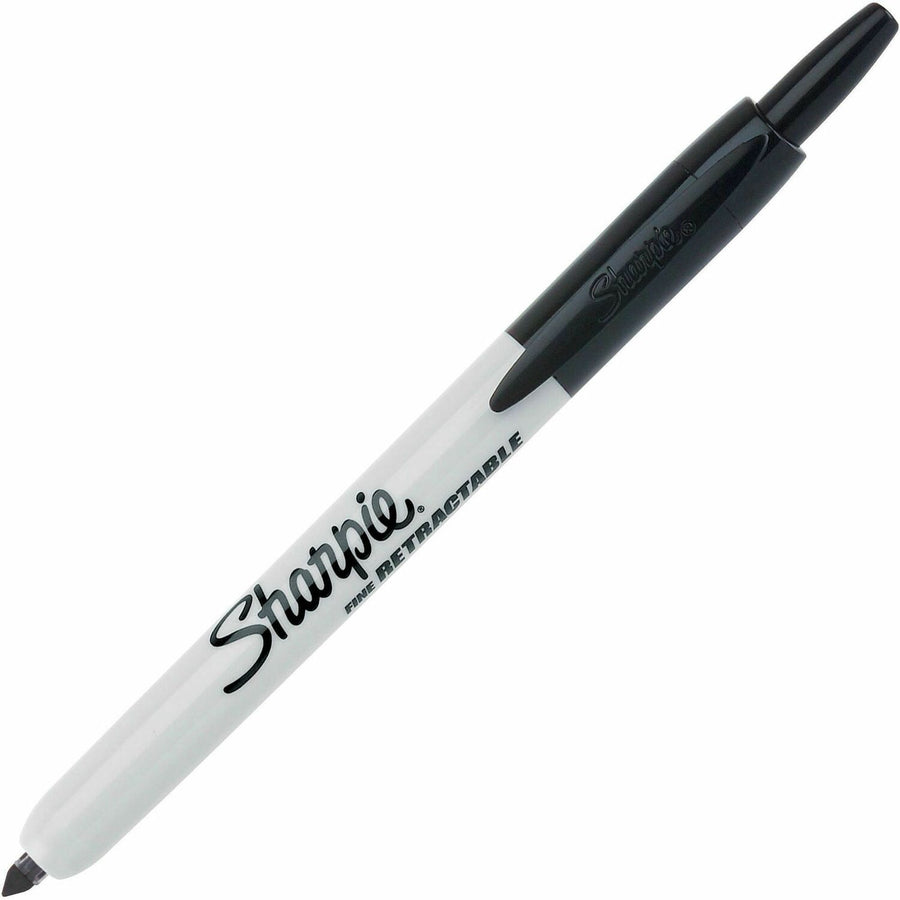 Sharpie Retractable Permanent Marker, Black, Non-toxic, 1 Dozen, SAN32701