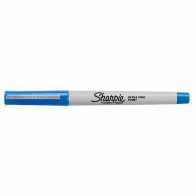Newell Sharpie Permanent Marker Ultra Fine Tip Blue, 1 Dozen, SAN37003