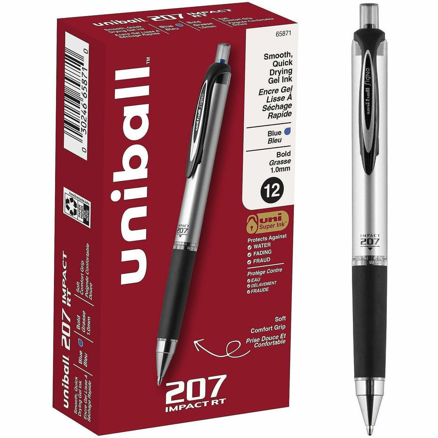 uniball™ 207 Impact RT Gel Pen, Blue, Super Ink, UBC65871