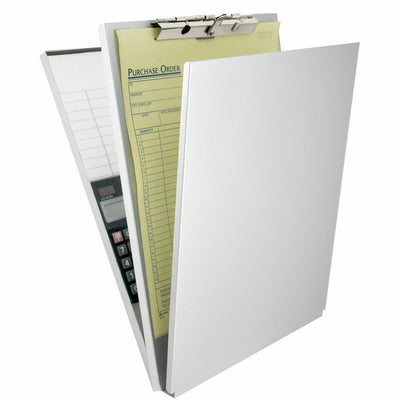 Saunders Top-Opening Storage Clipboard, Silver, 8 1/2" Width x 12" Length, SAU10017
