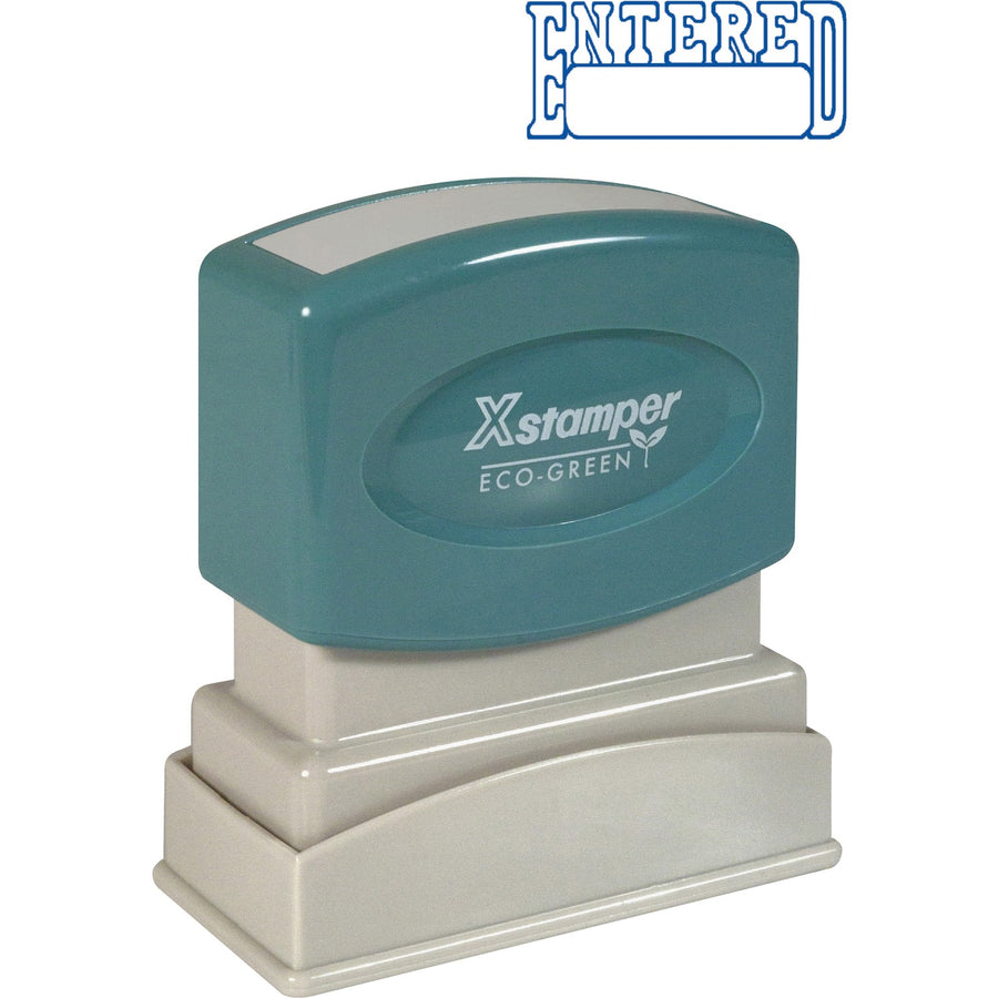 Xstamper ENTERED Open Space Title Stamp, Retractable Frame, XST1205
