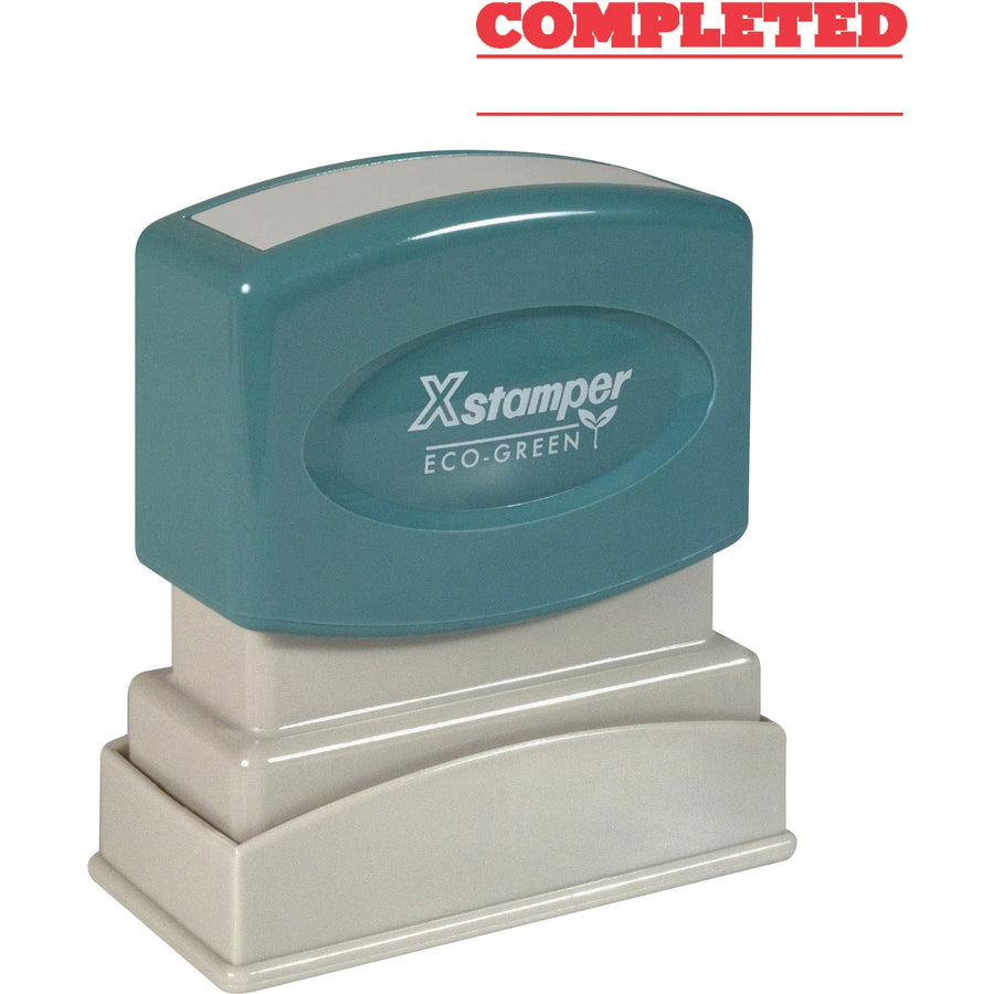 Xstamper COMPLETED Stamp, Retractable Frame, XST1214
