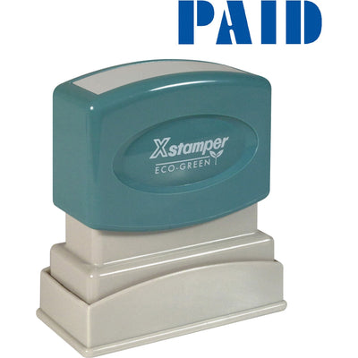 Shachihata Xstamper Blue PAID Title Stamp, XST1335