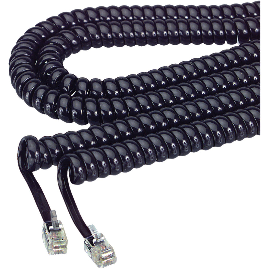 Softalk Tangle Free Telephone Twisstop Cords, Black, SOF03201