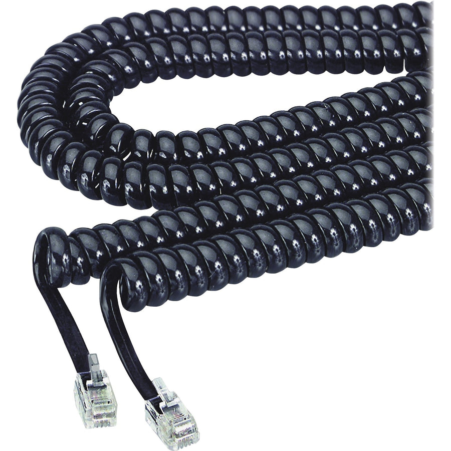 Softalk Modular Plug Handset Coil Cord, Black, SOF48102
