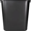 Sparco Rectangular Wastebasket, Black, 7 gal, SPR02160