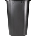 Sparco Rectangular Wastebasket, Black, 7 gal, SPR02160
