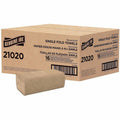 Genuine Joe Paper Towel Single fold 250 sheets Natural, 16 / Carton, GJO21020