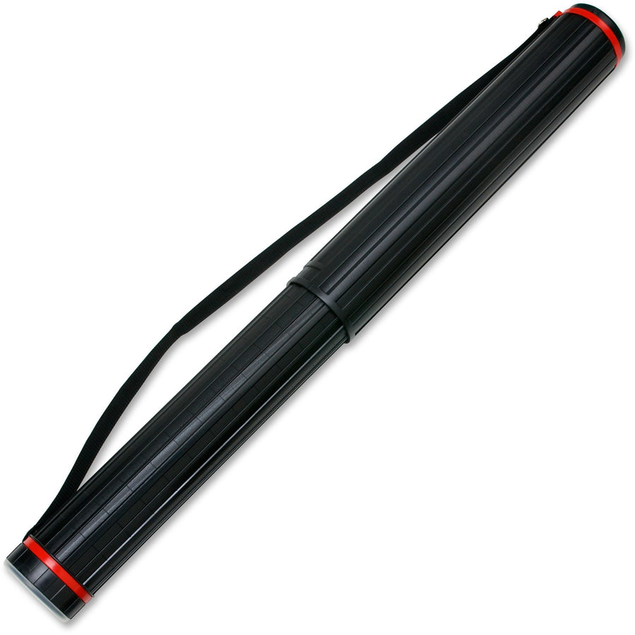 Chartpak Telescoping Document Tube, Black, Plastic, CHARLTUBE