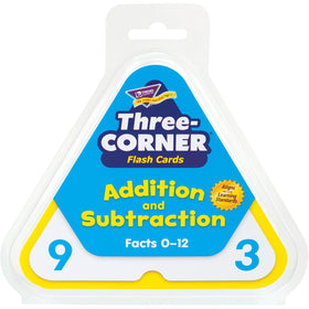 TREND Three-Corner Add/Subtract Flash Card Set, 1 Set, TEPT1670