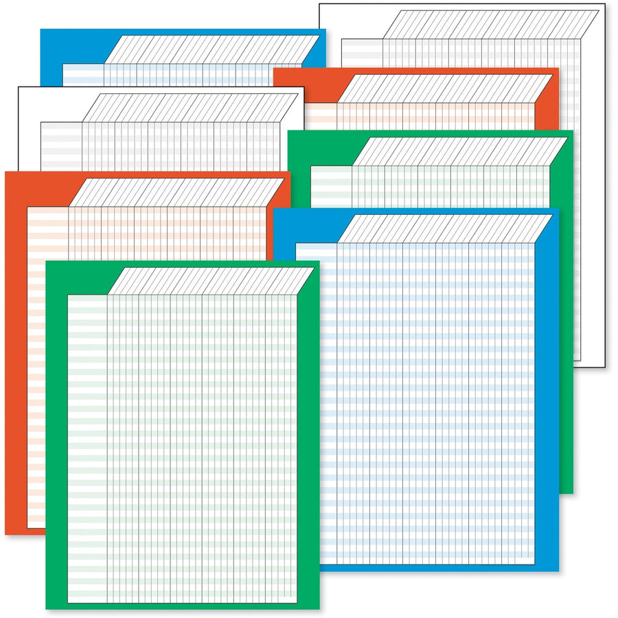 Trend Vertical Variety Incentive Charts, Yellow, 8 / Pack, TEPT73901