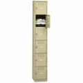 Tennsco 6-Tier No Legs Steel Box Lockers, Sand, TNNBS6121812ASD