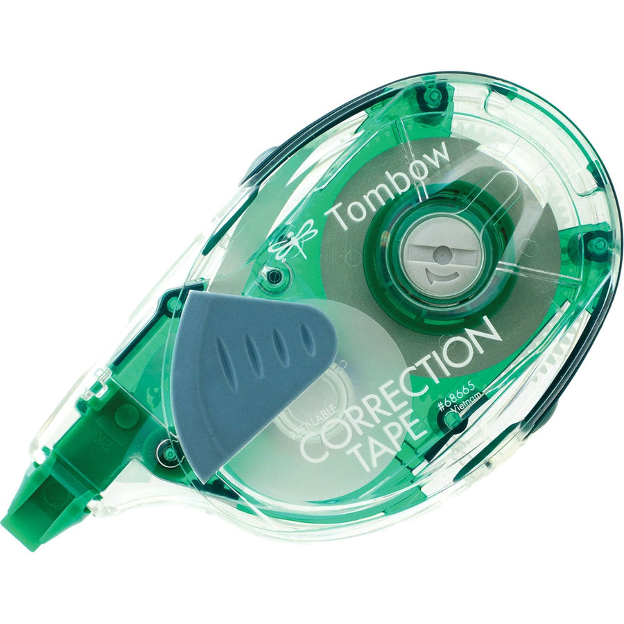 Tombow Mono Correction Tape Refillable Dispenser, White, 0.16", 39.33 ft, TOM68665