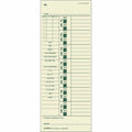 TOPS Numbered Days/Full Payroll Time Cards, Yellow, 3.50" Width x 9" Length, 500 / Box, TOP1257