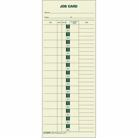 TOPS Job Costing Time Cards, Yellow, 3.50" Width x 9" Length, 500 / Box, TOP1258