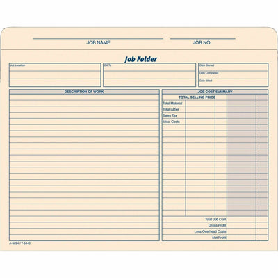 TOPS Letter File Jacket, 8 1/2" Width x 11" Length, 20 / Pack, TOP3440