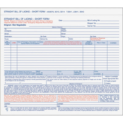 TOPS Bills of Lading Snap-Off Sets, 8.50" Width x 7.44" Length, 1 Pack, TOP3841