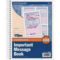 TOPS 4CPP Important Phone Message Book, White, 8.25" Width x 11" Length, TOP4009