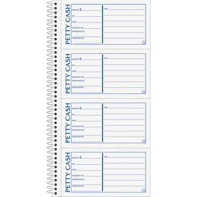 TOPS Duplicate Petty Cash Book, Yellow, 5.50" Width x 11" Length, TOP4109