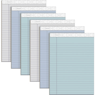 TOPS Prism Plus Colored Paper Pads, 8 1/2" x 11 3/4", 6 / Pack, TOP63116