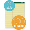 TOPS Letr-Trim Perforated Law-ruled Writing Pad, 8 1/2" x 11 3/4", 6 / Pack, TOP63396