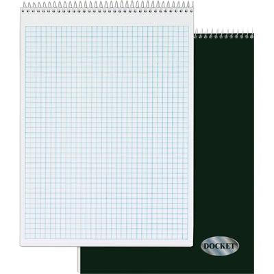 TOPS Docket Top Wire Quadrille Pad, 8 1/2" x 11 3/4", TOP63801