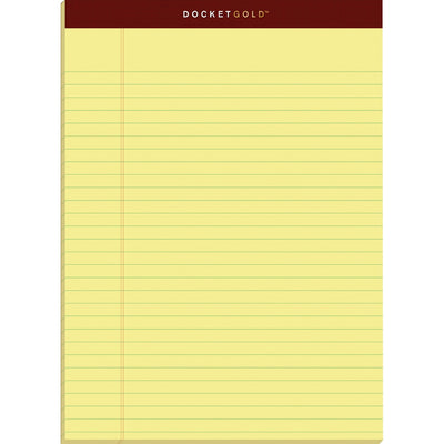 TOPS Docket Gold Legal Pads - Letter, 8 1/2" x 11", 12 / Pack, TOP63950