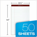TOPS Docket Gold Legal Ruled White Legal Pads - Legal, 8 1/2" x 14", 12 / Pack, TOP63990