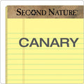 TOPS Second Nature Ruled Canary Writing Pads, 8 1/2" x 11 3/4", 1 Dozen, TOP74890