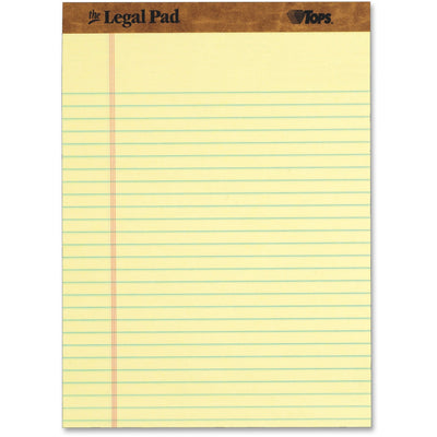 TOPS Letr-trim Perforated Legal Pads, 8 1/2" x 11 3/4", 1 Dozen, TOP7532