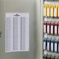 Durable Office 72-Key Brushed Aluminum Key Cabinet, Silver, DBL195523