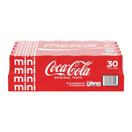 Coca-Cola Mini Cans (30-Pack, 7.5 oz Each) | Iconic Soda for Easy Serving Coca-Cola