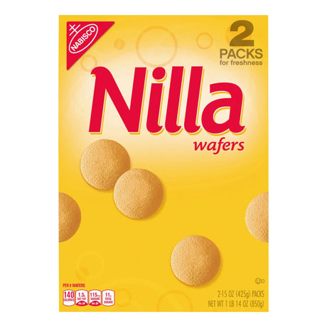 Nilla Wafers Vanilla Cookies (2-Pack, 15 oz Each) | Classic Golden Wafer Snack Nilla