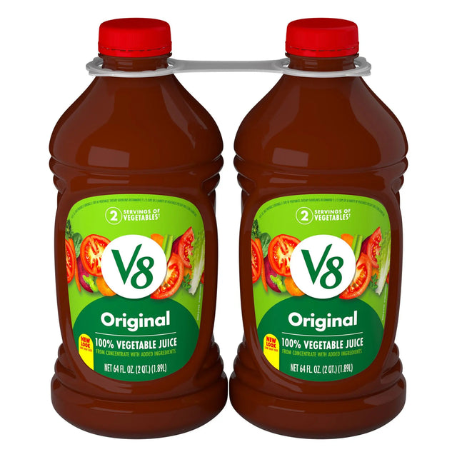 V8 Original Vegetable Juice (2-Pack, 64 oz Each) | Full Serving of Veggies in Every Glass V8 Original