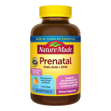 Nature Made Prenatal Vitamins + DHA Softgels (150 ct.) | Nutritional Support Before & During Pregnancy Nature Made