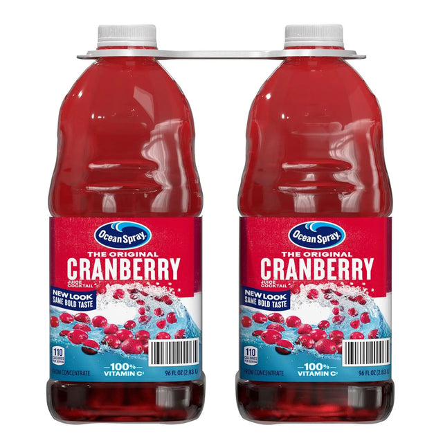 Ocean Spray Cranberry Cocktail (2-Pack, 96 fl oz Each) | Tart & Refreshing Everyday Blend Ocean Spray