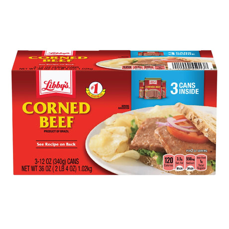 Libby's Corned Beef (3-Pack, 12 oz Each) | Tender, Ready-to-Eat Salted Beef Libby's