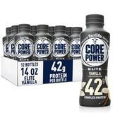 Elite High Protein Shake, Vanilla, 42G Bottle, 14Oz, 12 Pack