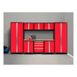 NewAge 9pc garage cabinet set bamboo