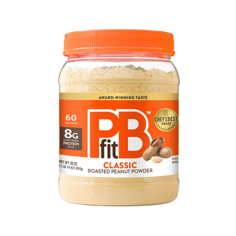PBfit Roasted Peanut Powder (30 oz) | 8g Protein Per Serving, Low-Fat Peanut Butter Alternative PBfit