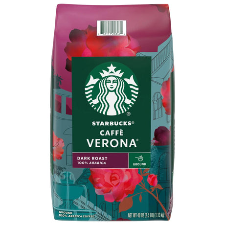 Starbucks Â· CaffÃ¨ Verona Dark Roast Ground Coffee (40 oz) | Rich, Bold Flavor with Cocoa Notes Starbucks