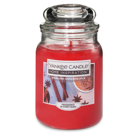 Yankee Candle Sparkling Cinnamon Spice Jar (19 oz) | Warm, Festive Home Fragrance Yankee Candle
