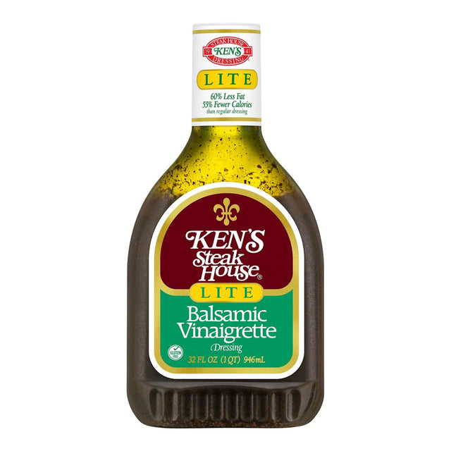 Ken's Balsamic Vinaigrette Dressing (32 fl oz) | Rich & Tangy Flavor for Gourmet Salads Ken's Steak House