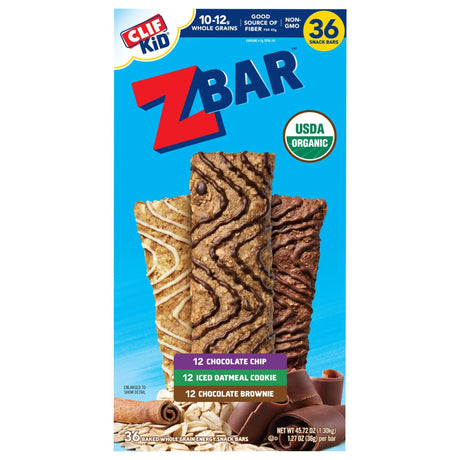 Clif Kid ZBar Variety Pack (36-Pack, 1.27 oz Each) | Organic Energy Snack Bars Clif