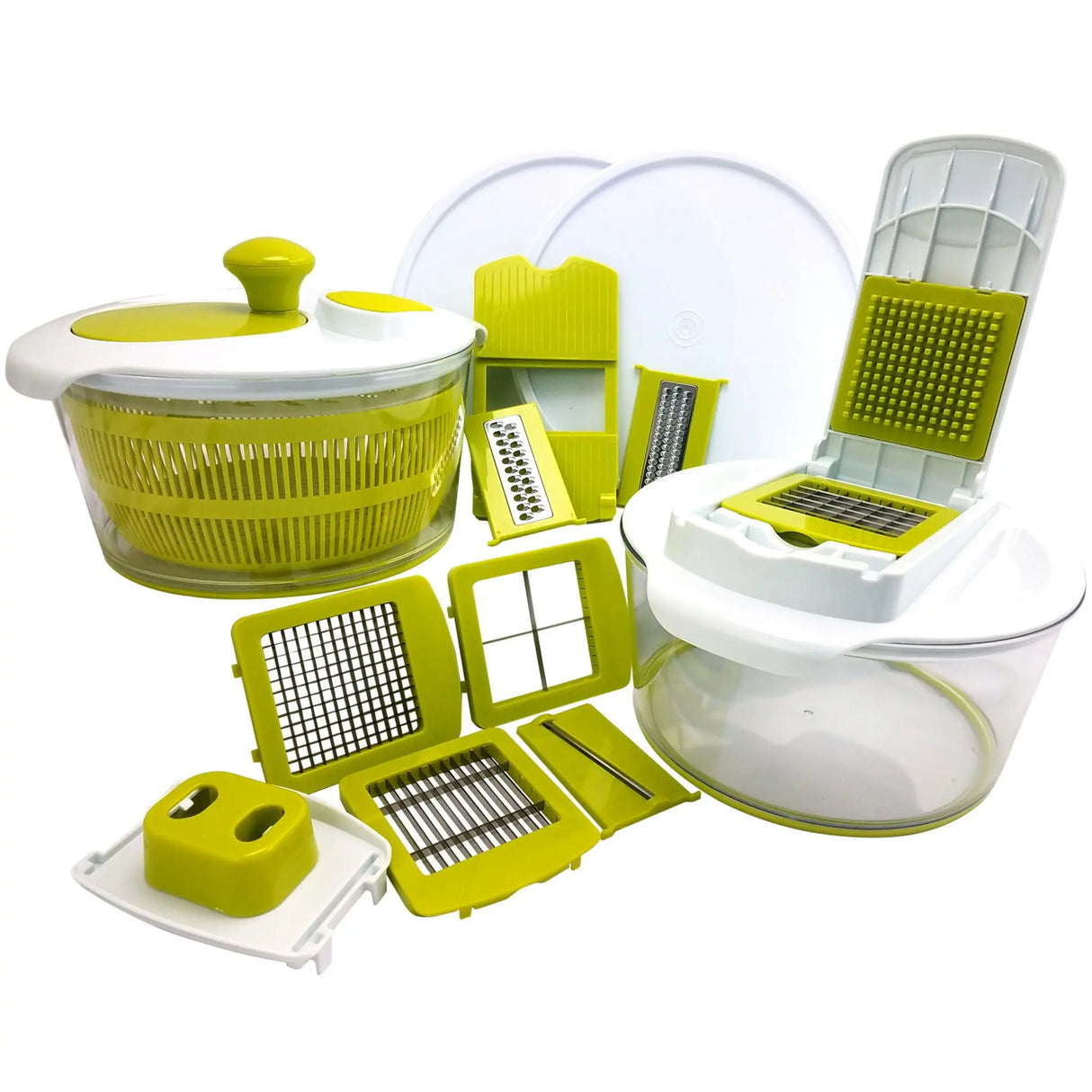 MegaChef 10-in-1 Spinner & Slicer | Multi-Purpose Kitchen Prep Tool MegaChef