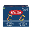 Barilla Tri-Color Pasta Variety Pack (6-Pack, 12 oz Each) | Penne & Rotini Made with Spinach & Tomato Barilla