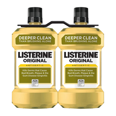 Listerine Antiseptic Mouthwash (2-Pack, 1.5 L Each) | Clinically Proven Germ-Killing Formula Listerine