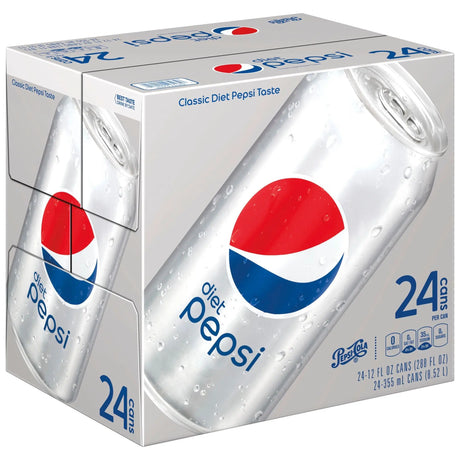Diet Pepsi Soda Cans (24-Pack, 12 oz Each) | Crisp Cola Flavor, Zero Sugar Pepsi