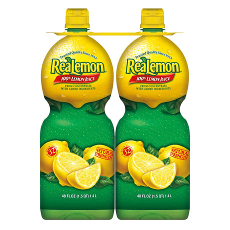 ReaLemon Juice (2-Pack, 48 fl oz Each) | Convenient, Pure Lemon Flavor for Cooking & Drinks ReaLemon