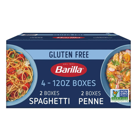 Barilla Gluten-Free Penne & Spaghetti (4-Pack, 12 oz Each) | Delicious Wheat-Free Pasta Barilla
